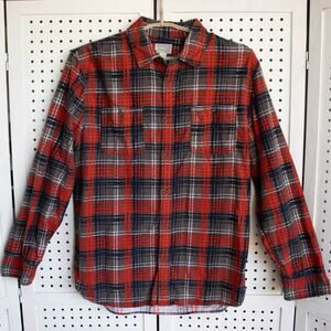 Converse All Star Mens SIZE XL Flannel LS Shirt Red Gray